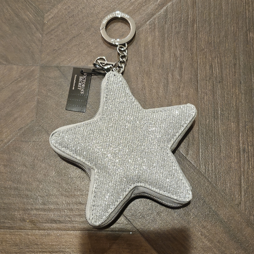 Victoria's Secret Silver Star Pouch Keychain